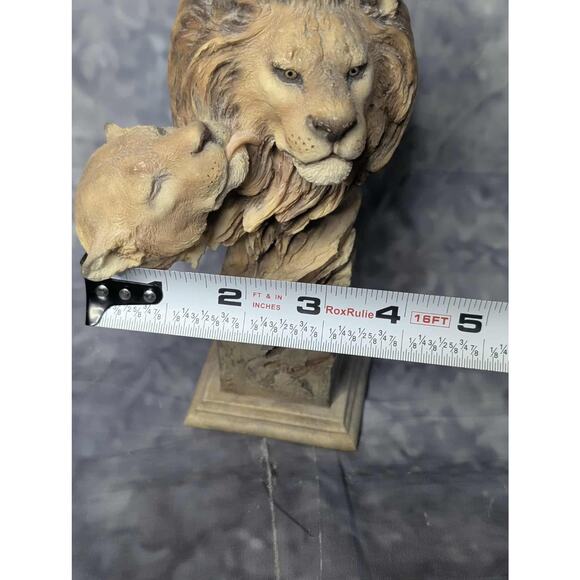 Vintage Mill Creek Studio Lion Lioness Sculpture Statue Signed Slockbower - Picture 11 of 13